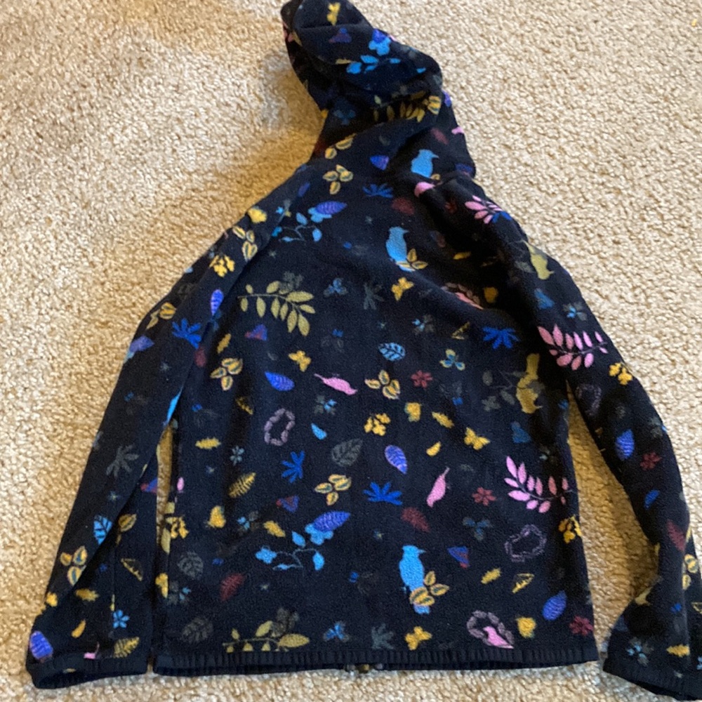 The North Face Toddler Black Leaves Fleece Zip Up Hoodie sz 5T - Picture 6 of 6